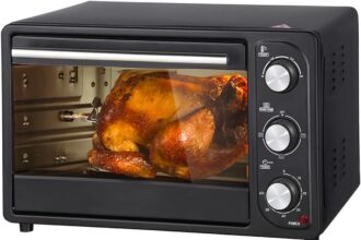 Avilia Fornetto Elettrico Ventilato 16L - Cucina Perfetta per Pizza Dolci Carne Pesce, Termostato Regolabile, Ideale per Spazi Ridotti, 1200W
