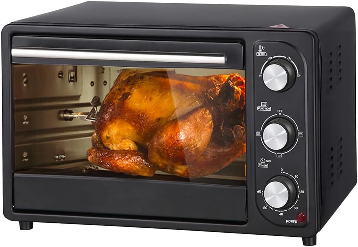 Avilia Fornetto Elettrico Ventilato 16L - Cucina Perfetta per Pizza Dolci Carne Pesce, Termostato Regolabile, Ideale per Spazi Ridotti, 1200W