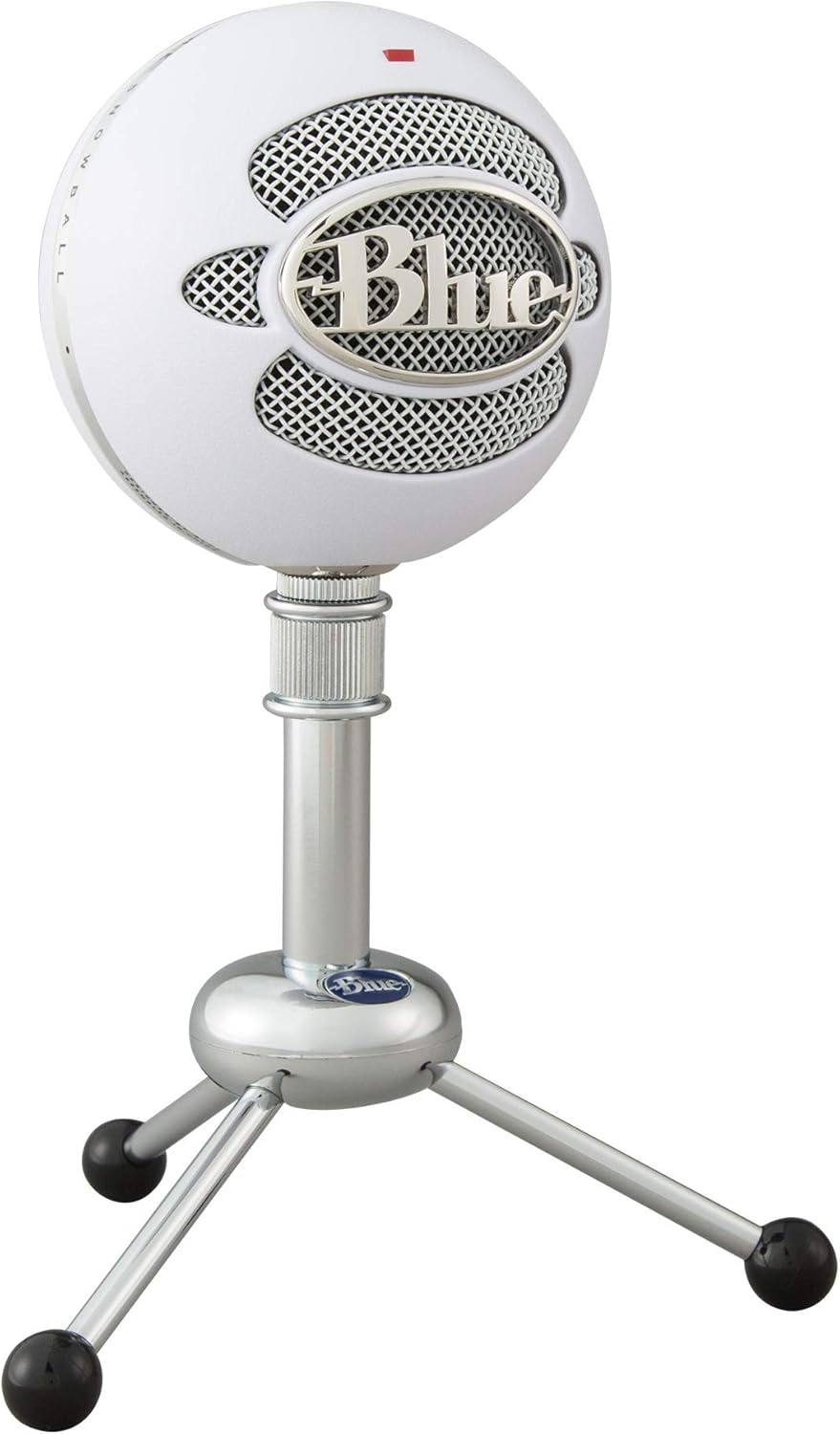 Blue Snowball Microfono USB per Registrazione, Streaming, Podcast, Gaming su PC e Mac, Mic a Condensatore con Modelli Polari Cardioide e Omnidirezionale e Design Retrò Elegante - Bianco