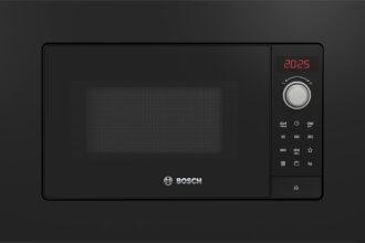 Bosch BEL623MB3, Microonde da incasso, Programmi automatici di cottura, Display LED rosso, Apertura laterale a sinistra, Grill, Illuminazione LED, Nero