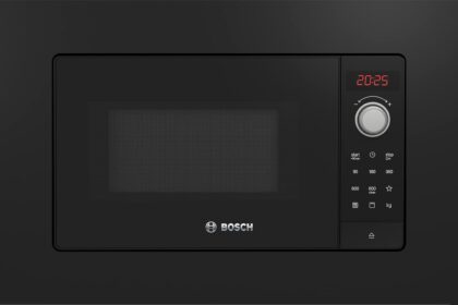 Bosch BEL623MB3, Microonde da incasso, Programmi automatici di cottura, Display LED rosso, Apertura laterale a sinistra, Grill, Illuminazione LED, Nero