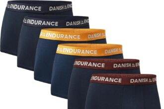 DANISH ENDURANCE Boxer Uomo a Vita Bassa in Cotone, Corti Senza Etichetta, Morbidi e Traspiranti, 6 Paia