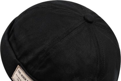 CLAPE Retro Cotone Docker Hat Cappello Senza Visiera Berretto da Portuale Uomo Donna Berretto Docker Regolabile Cuffed Brimless Hat