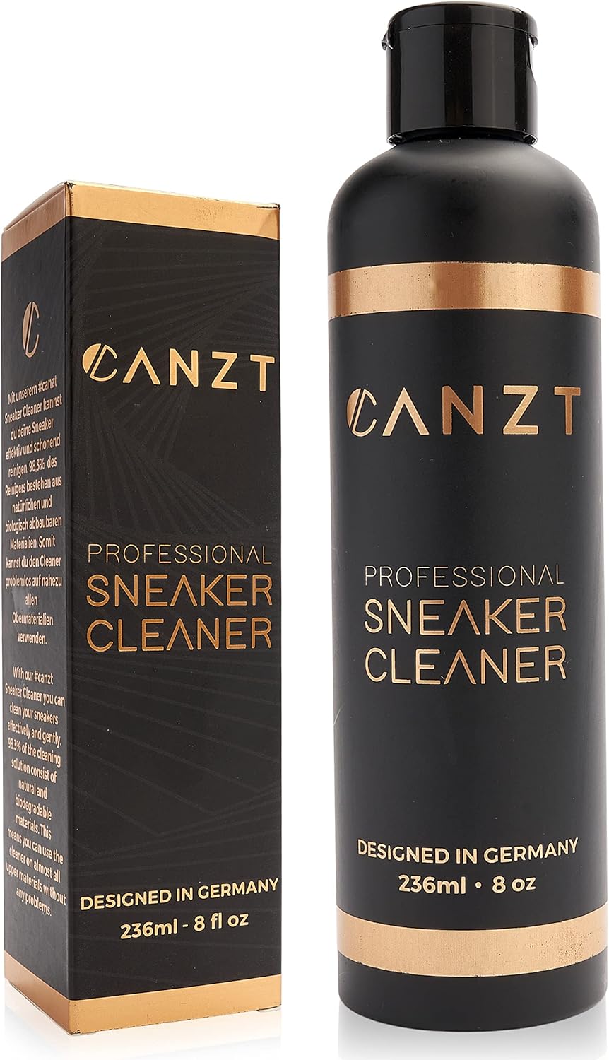 Canzt Sneaker Cleaner XXL – Detergente per scarpe da ginnastica, pulitore professionale per sneakers e scarpe in pelle, camoscio e nubuck – Flacone grande 236ml