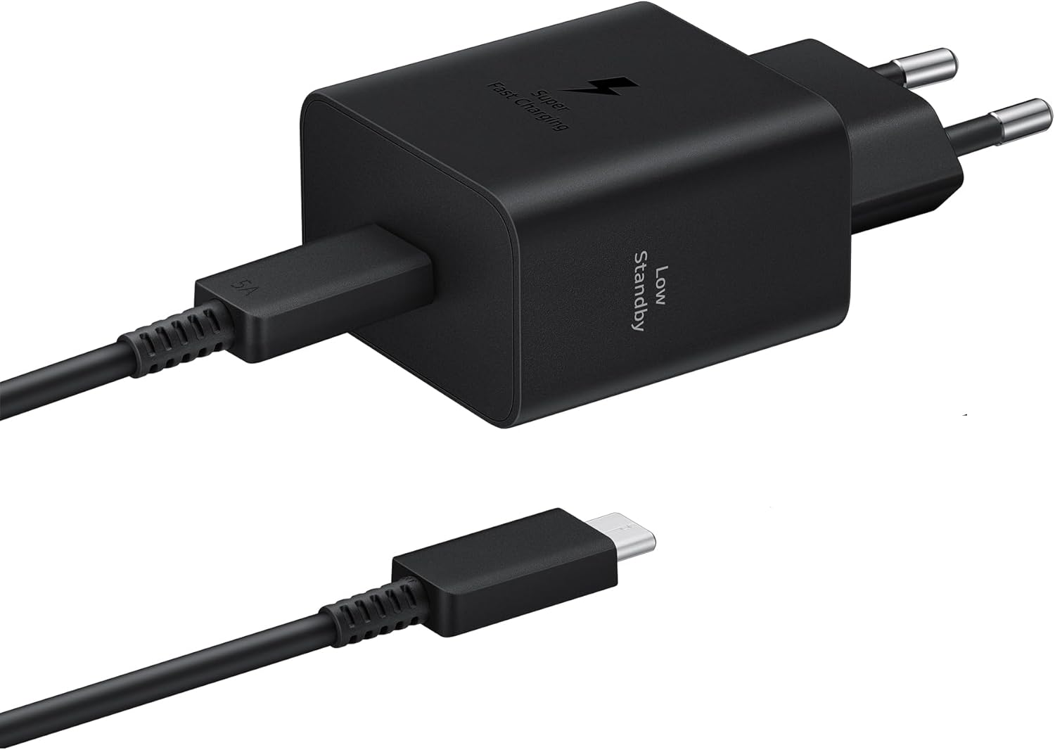 Samsung Caricabatteria Super Fast Charging 45W (con cavo) USB-C to USB-C, caricabatterie originale EP-T4511 45W, Nero