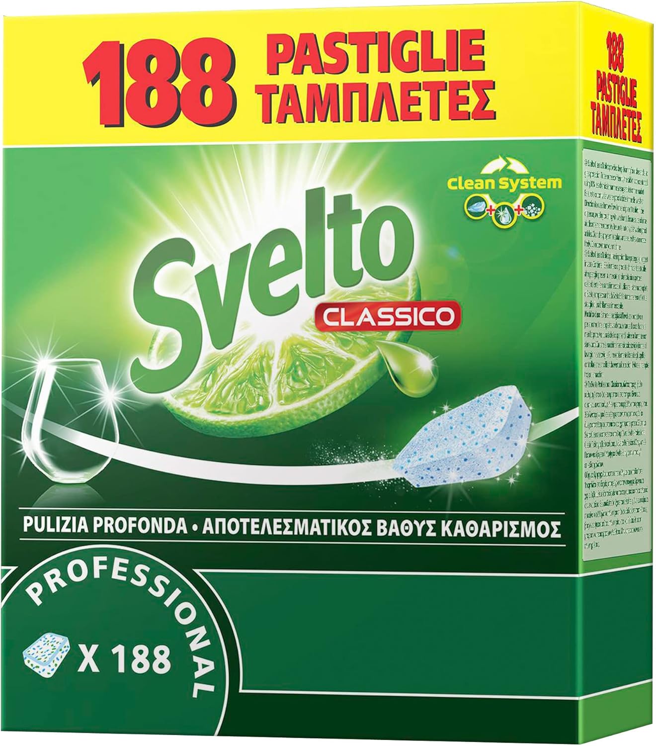 Fustino 188 Tabs 10g per lavastoviglie Svelto Tablets
