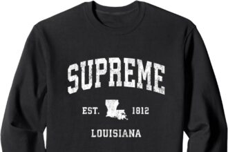 Supreme Louisiana LA Design sportivo sportivo vintage Felpa