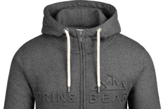 Grin&Bear | Uomo Felpa con Cappucio Hoodie con Disegno Goffrato | GEC017