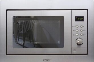 Candy MIC 201 EX Forno A Microonde Da Incasso Con Grill, 800 W, 20 Litri, Ricette Automatiche, Funzione Scongelamento, 59,5x34,35x38,2 Cm, Inox