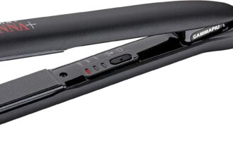 GAMMAPIU’ Piastra per Capelli Donna+, Ferro, Ceramica con Polvere di Diamante, Effetto Liscio a Lungo, 3 Temperature Regolabili, Riscaldamento Rapido, Autospegnimento