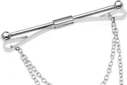 GHEART Fermacravatta a Clip per Camicia da uomo, Clip del Colletto Della Camicia, Spilla da Colletto per Camicia da Uomo, per Regalo di Nozze Affari da Uomo,D'argento,Con Catenina