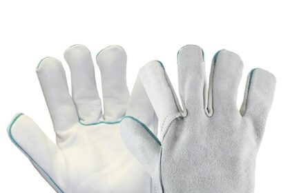 strongAnt GRANADA-Guanti da saldatura in pelle bovina guanti da lavoro adatti anche per grigliare guanti di sicurezza - TÜV GS - Grigio - Taglia: 10