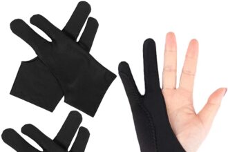 Newaner 4 PCS Guanto per Disegnare su Tavoletta Display Grafico, per Artisti, Antivegetativa, Elastic, per mano destra e sinistra (M)