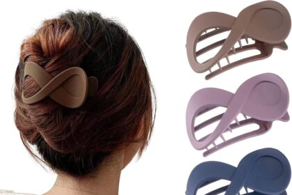Kavya 4 Pcs Pinze per Capelli Fermaglio Capelli donna Elegante, Mollettone Capelli Antiscivolo Pinza Capelli Grande, Francese Accessori per Capelli Adatto a Donne e Ragazze