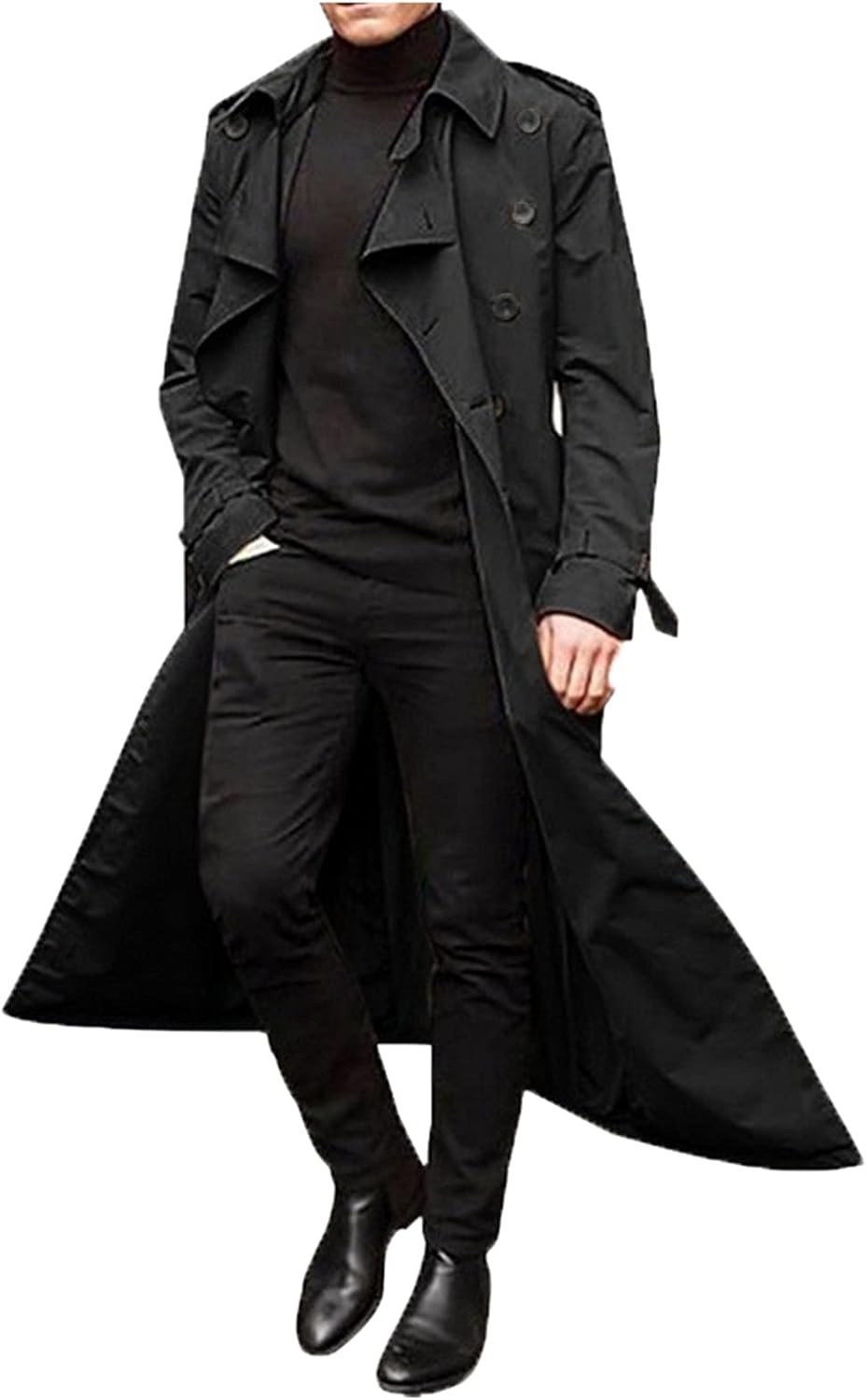 Kobilee Cappotto Uomo Invernale Impermeabile Parka Cappotto di Lana Taglie Forti Business Vintage Trench Soprabito Classico Lungo Slim Fit Doppiopetto Giacca a Vento Autunno Elegante