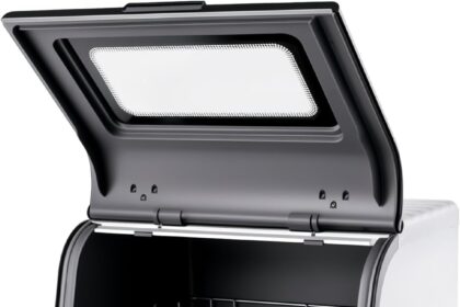 Lavastoviglie da tavolo DWS-T05 – 4 – 6 Capacità di copertura, 3 programmi di lavaggio (30 – 50 min), 800 W, con asciugatura termica residua, ideale per cucina/camper