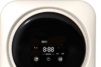 Lavatrice Portatile con Asciugatrice per biancheria intima da 3,5 l, a parete, elettrica compatta a parete, programmi di lavaggio multipli, funzionamento silenzioso, comandi touch LED.