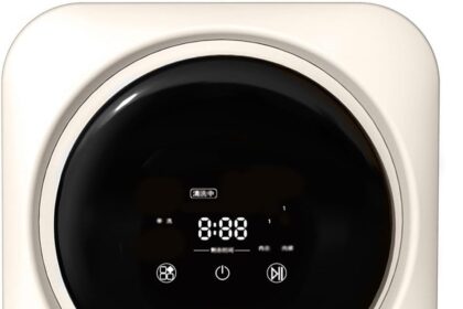 Lavatrice a calze, mini lavatrice elettrica portatile completamente automatica da parete con asciugatrice a centrifuga, compatta da 3,5 l, per biancheria intima da appartamento