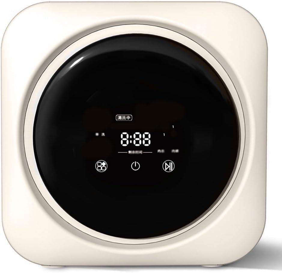 Lavatrice a calze, mini lavatrice elettrica portatile completamente automatica da parete con asciugatrice a centrifuga, compatta da 3,5 l, per biancheria intima da appartamento