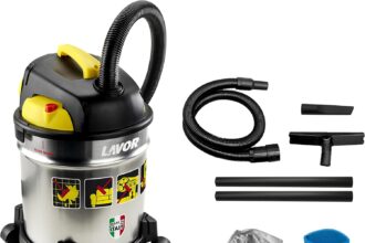Lavorwash Aspiratore Solidi E Liquidi, Capacità Vano Raccolta 20 L, Acciaio
