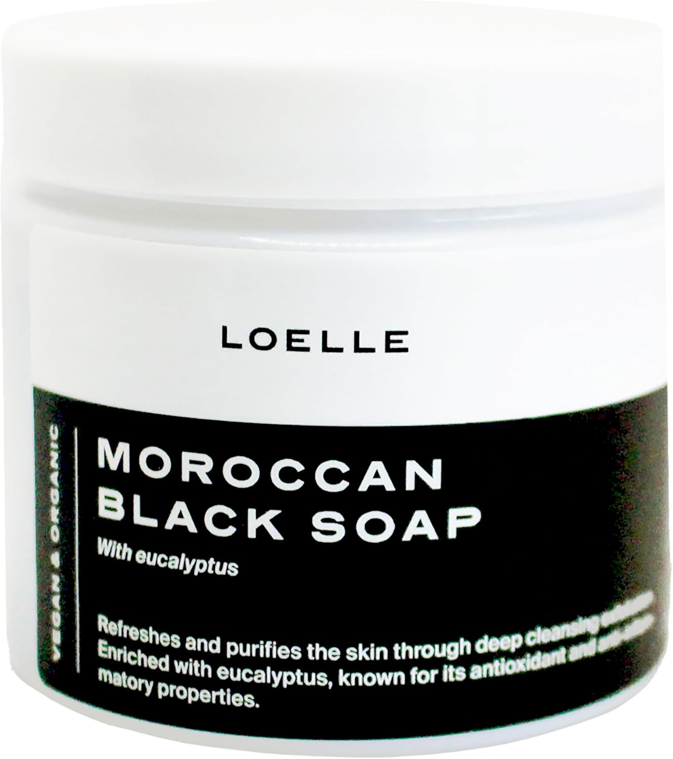 Loelle ‒ Sapone Nero Marocchino 100% Biologico Realizzato con Ingredienti Naturali ‒ Hammam da Utilizzare come Scrub Corpo Esfoliante ‒ Crema (200gr)