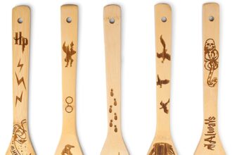 Magic Harry cucchiai di legno regali per cucinare - Set accessori utensili da cucina incisi freschi, arredamento, perfetti per la festa della mamma Wedding Baking