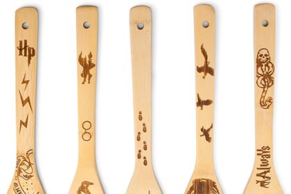 Magic Harry cucchiai di legno regali per cucinare - Set accessori utensili da cucina incisi freschi, arredamento, perfetti per la festa della mamma Wedding Baking