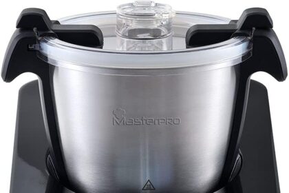 MasterPro Robot da cucina tattile- MultiCooker Touch 3, L, multifunzione, 9 programmi automatici, schermo tattile, 12 velocità, adatto per lavastoviglie, facile pulizia 1000 W, nero