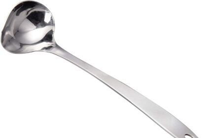 IMEEA, Mestolo per salsa con beccuccio in acciaio INOX, 29,4 cm