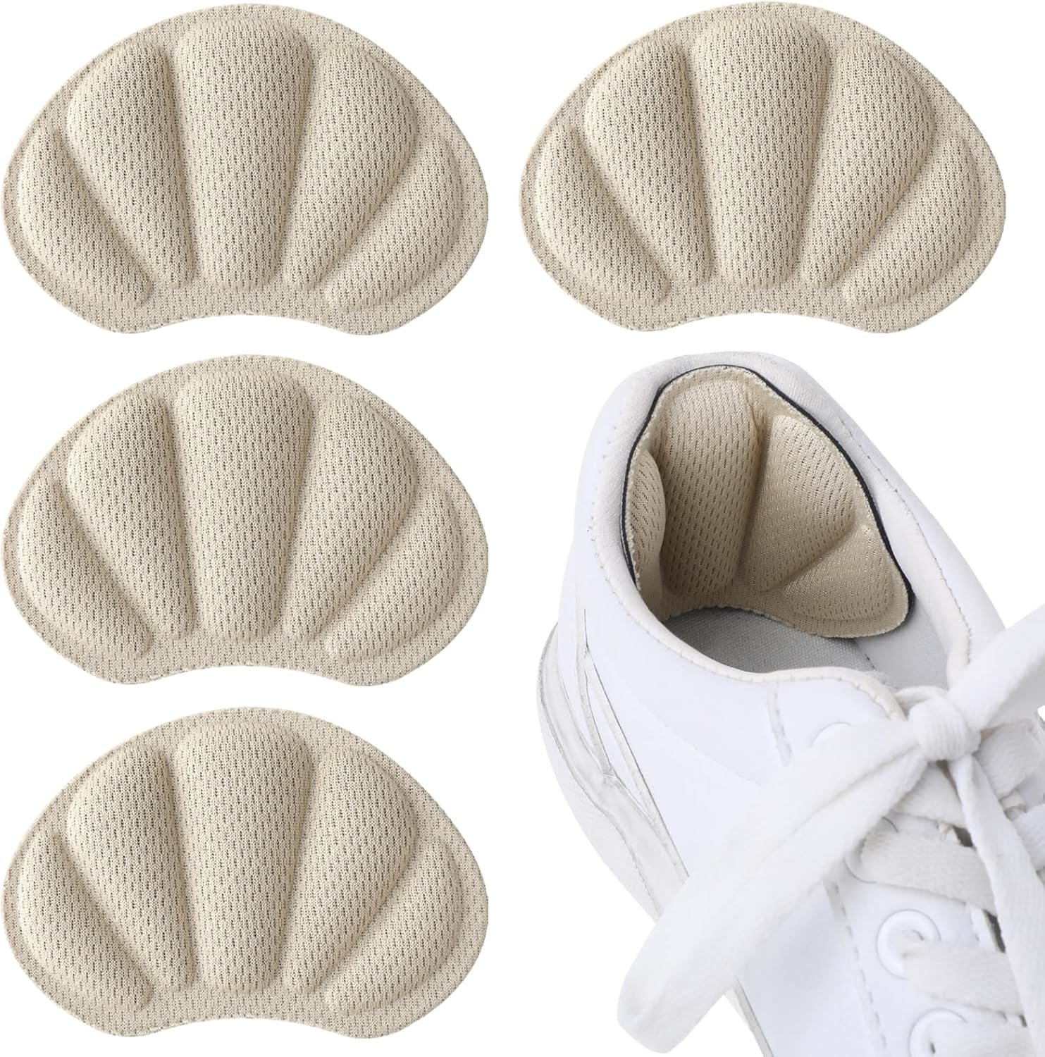 Molain 2 paia di impugnature per tallone per scarpe troppo grandi e spessi cuscini per tallone, inserti per schienale, fodere per scarpe anti blister, protezioni per tallone aggiungono volume extra