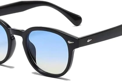 LHSDMOAT Occhiali da sole sportivi vintage anni '70 rotondi UV400 in stile Depp per uomo e donna, occhiali da sole colorati per la guida e i viaggi