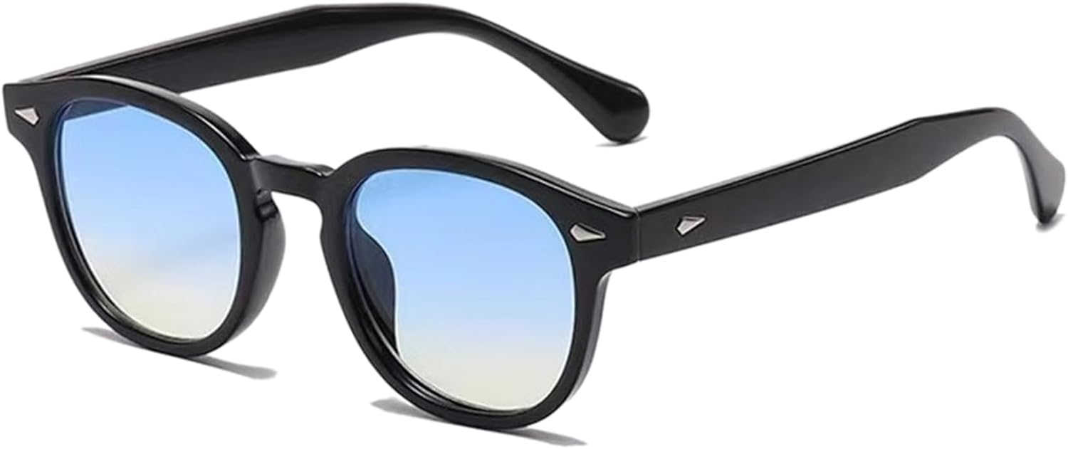 LHSDMOAT Occhiali da sole sportivi vintage anni '70 rotondi UV400 in stile Depp per uomo e donna, occhiali da sole colorati per la guida e i viaggi
