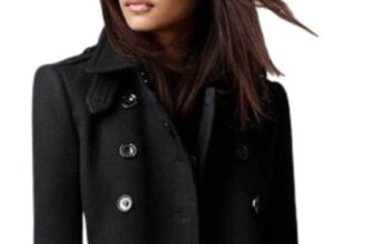 Onsoyours Cappotto di Lana da Donna Blazer A Maniche Lunghe Tinta Unita Sottile Cappotto con Bottoni Elegante Autunno E Inverno Moda Giacca Trench Cappotto Doppiopetto in Lana Coat