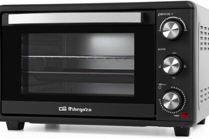 Orbegozo HCI 5025, forno elettrico, 25 litri, termostato regolabile, 1500 W, indicatore luminoso, timer, riscaldamento simulaneo o individuale, colore nero