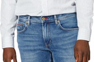 Tommy Hilfiger Core Straight Denton Boston Ind Mw0mw15603, Pantaloni di Jeans Uomo