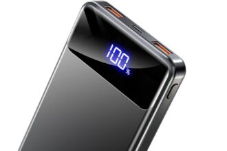 Power Bank, Caricatore Portatile 12000mAh, PD Batteria Esterna per cellulare Ricarica Rapida con USB-C/A per iPhone 16 15 14, Samsung, Xiaomi, Nero