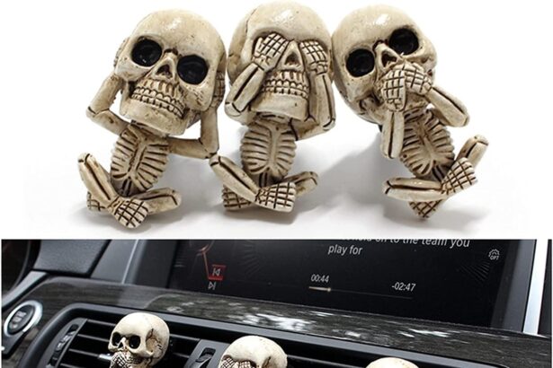 Profumatore per Auto, Profumo Auto Uomo Donna, 3pcs Halloween Teschio Profumi Diffusore Nuova, Deodorante Auto Decorazioni Accessori Interno Gadget, Regali Per La Festa Del Papa Idee Regalo