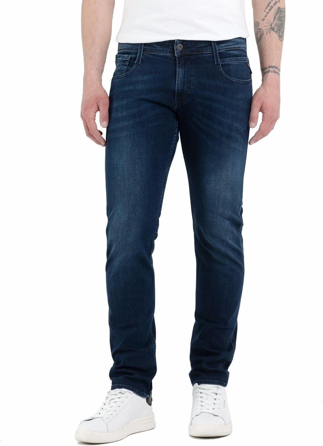 Replay Jeans Anbass Slim Fit da Uomo con Power Stretch