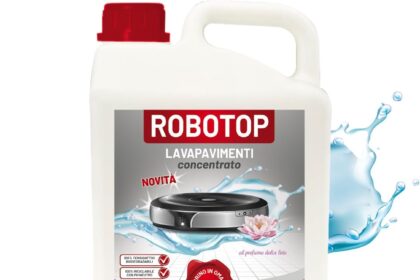 ROBOTOP - detergente robot lavapavimenti - superprofumato- igienizzante (DOLCE LOTO) 1 LT + 100 ML IN OMAGGIO