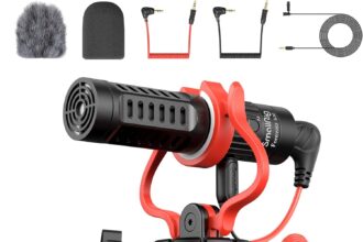 SMALLRIG On-Camera Microphone Microfono per Fotocamera, Video Microfono con Design Stereo Professionale per Fotocamere e Videocamere DSLR - 3468