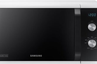 Samsung Forno a Microonde Grill, a libera installazione, Dual Dial MG23K3614AW/ET, Cottura Croccante, AutoDefrost, Microonde + Grill 800 W + 1100 W, 23 L, 49l x 27,5h x 39p cm, Bianco