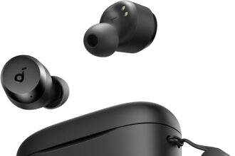 Soundcore Auricolari Bluetooth Anker A20i, Cuffie Bluetooth 5.3 Wireless con app, suono personalizzata, 28 ore riproduzione, 2 microfoni chiamate AI, modalità auricolare singolo, design portatile