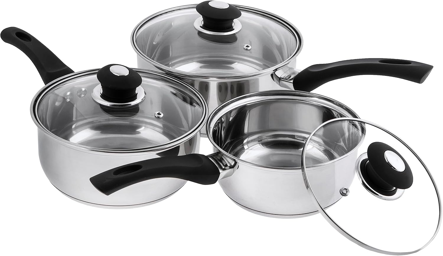 Supreme Vision pentole con Coperchio in Vetro, Stainlees Steel