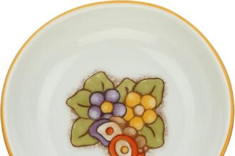 THUN - Poggia Mestoli con Farfalla e Fiori - Cucina, Altro per la Cucina - Idea Regalo - Linea Country - Porcellana - 23x4x3cm h