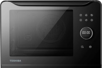 TOSHIBA MS2-TQ20SE(BK) Forno Combinato a Vapore 6 in 1, 20 Litri, Multifunzione, Air Fry, 1500W Convezione, 2250W Combinato, 40 Programmi Automatici, 3 Modalità di Vapore, Facile da Pulire, Nero
