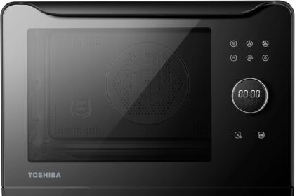 TOSHIBA MS2-TQ20SE(BK) Forno Combinato a Vapore 6 in 1, 20 Litri, Multifunzione, Air Fry, 1500W Convezione, 2250W Combinato, 40 Programmi Automatici, 3 Modalità di Vapore, Facile da Pulire, Nero