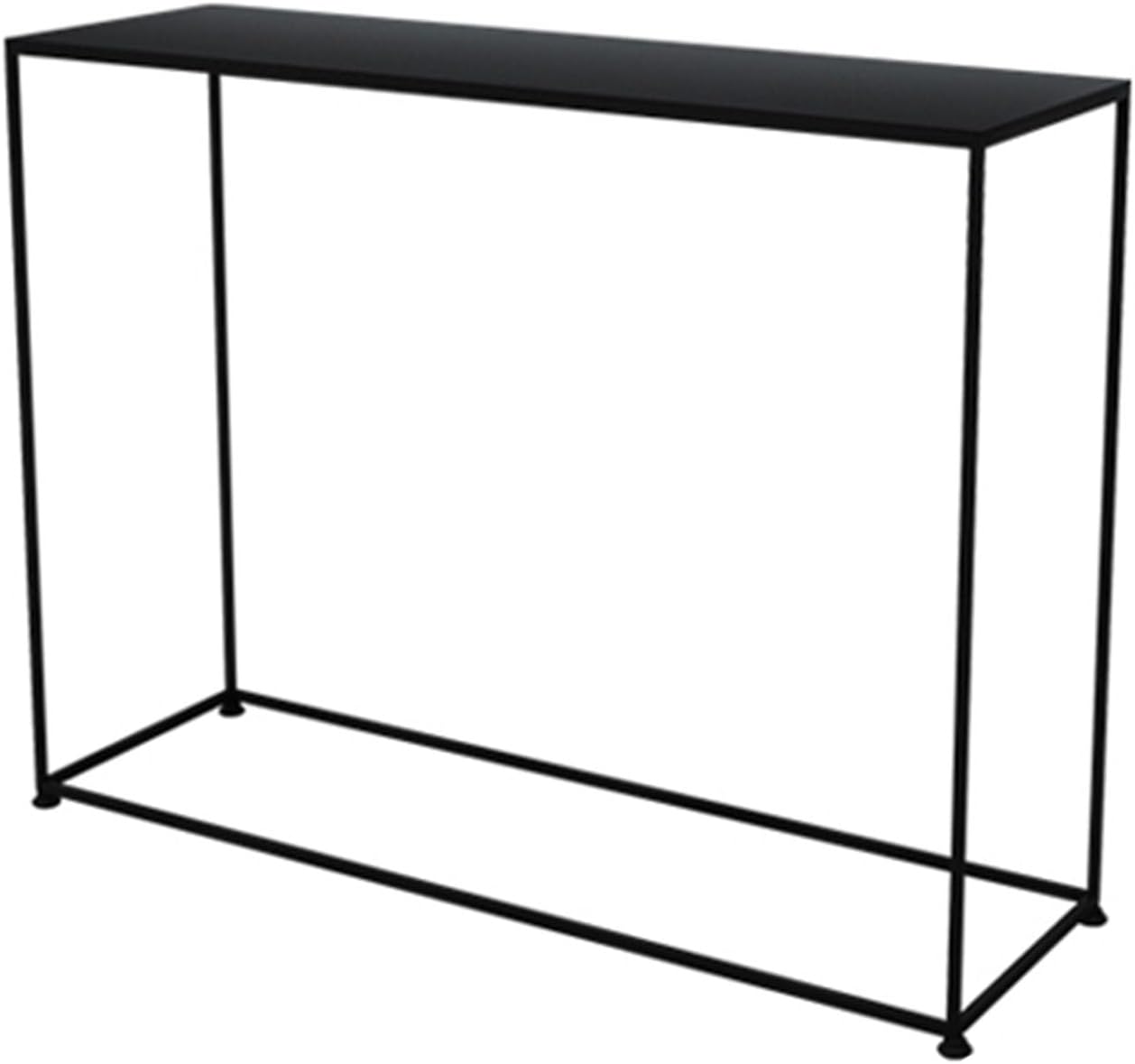 Tavolo Alto e Stretto Dietro il Divano, Consolle Nera, Tavolo Da Ingresso Quadrato In Ferro Tavolo Da Portico Per Soggiorno Negozio Di Fiori Da Balcone, Tavolino Da Divano(Size:120*25*80CM,Color:nero)