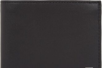 Tommy Hilfiger Portafoglio Uomo Eton Trifold con Scomparto Monete, Nero (Black), Taglia Unica