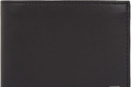 Tommy Hilfiger Portafoglio Uomo Eton Trifold con Scomparto Monete, Nero (Black), Taglia Unica