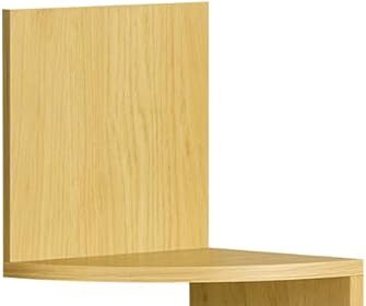 VASAGLE Libreria Angolare, Mensola Angolare da Muro, Scaffale da Parete a 5 Ripiani, 126 x 20 cm, in Camera da Letto Soggiorno Bagno Studio, Porta Piante, Rovere Naturale LBC072Y70